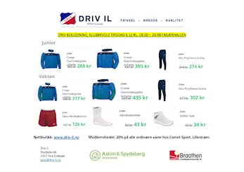 Klubbkveld tirsdag 6.12. klokken 18.00 - 20.00 i Mjærhallen
